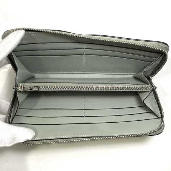 LOEWE Round Long Wallet f-22460 Gray Green GRIS CEN Puzzle C510T12X10 Leather... - Picture 5 of 11